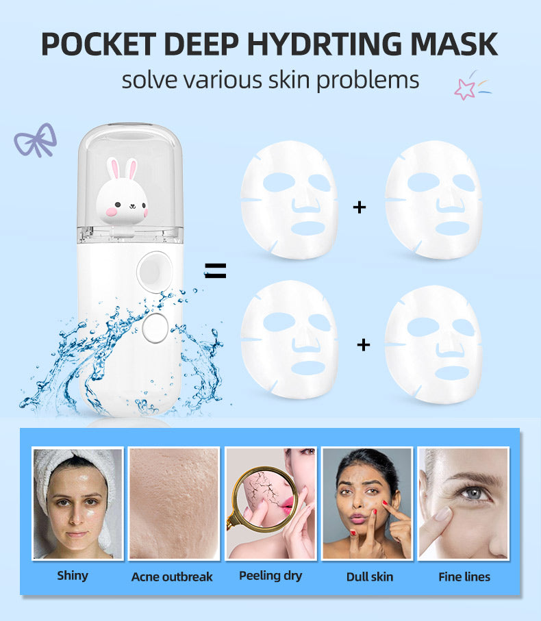 Nano Wasser Spray 30 ml – Tragbarer USB Nano Mist Sprayer für Gesichtspflege