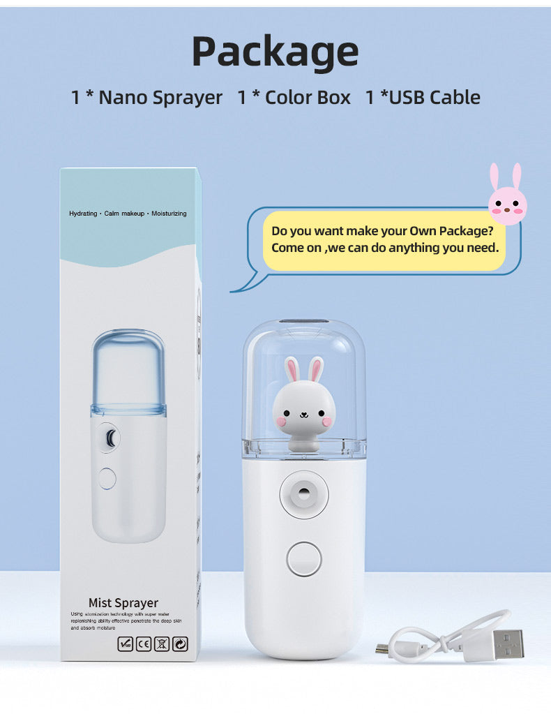Nano Wasser Spray 30 ml – Tragbarer USB Nano Mist Sprayer für Gesichtspflege